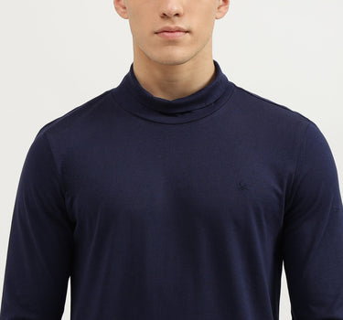 Slim Fit Turtle Neck Solid T-Shirt