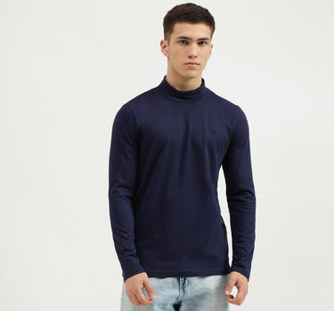 Slim Fit Turtle Neck Solid T-Shirt