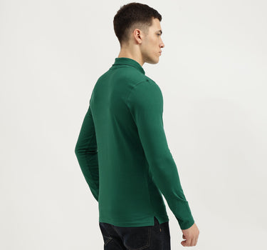 Slim Fit Turtle Neck Solid T-Shirt