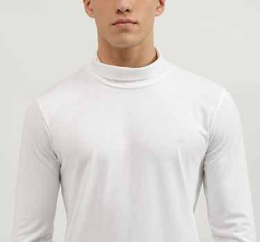 Slim Fit Turtle Neck Solid T-Shirt