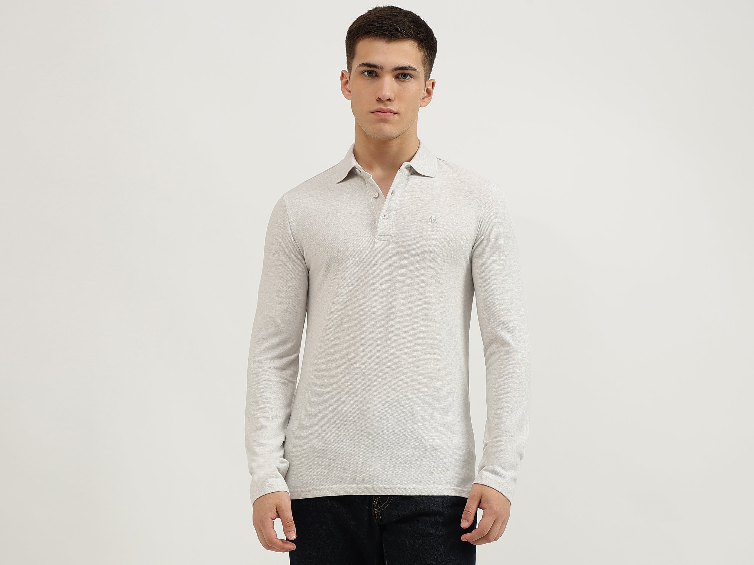 Slim Fit Polo Neck Solid T-Shirt