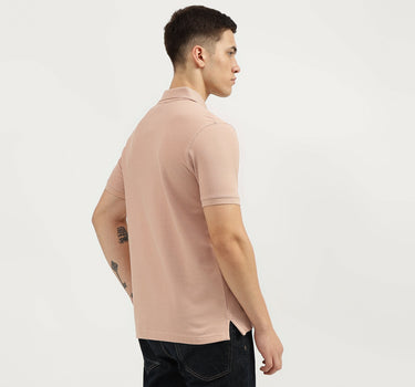 Regular Fit Polo Neck Solid T-Shirt