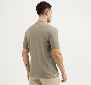 Regular Fit Polo Neck Solid T-Shirt