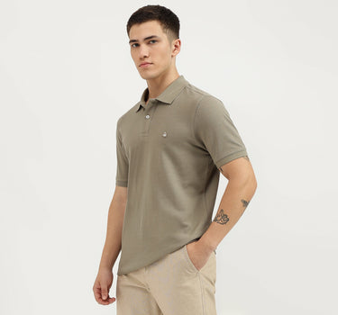 Regular Fit Polo Neck Solid T-Shirt