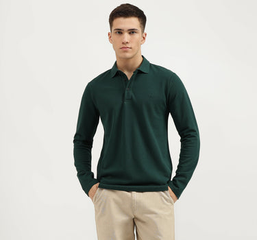 Slim Fit Polo Neck Solid T-Shirt