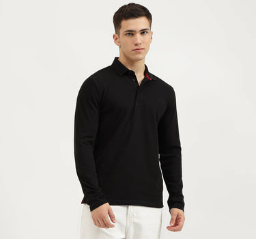 Slim Fit Polo Neck Solid T-Shirt