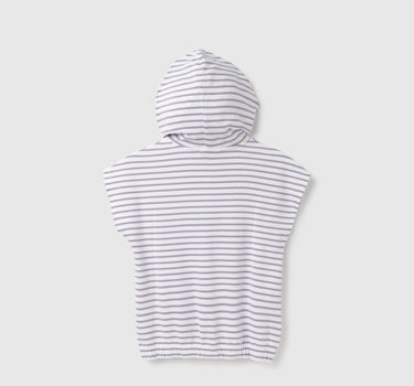 Regular Fit Hooded Neck Striped T-Shirt