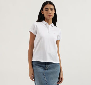 Polo Neck Solid Tshirt