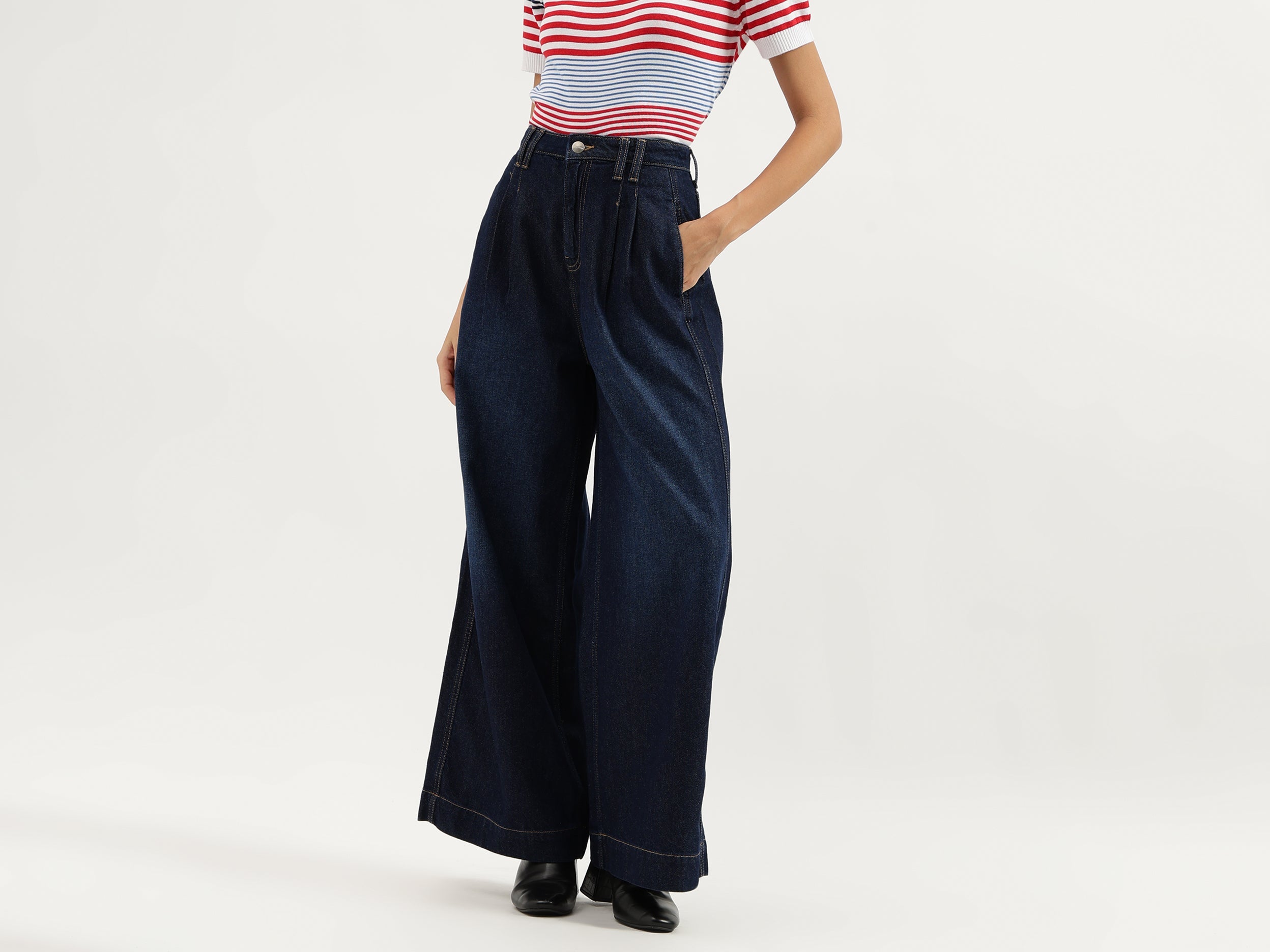 Solid Wide Leg Trousers