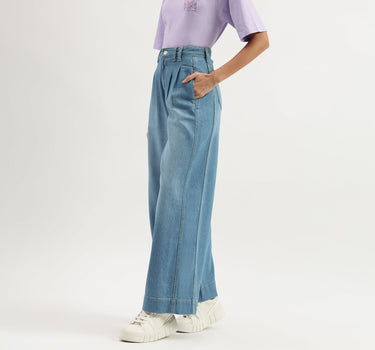 Solid Wide Leg Trousers