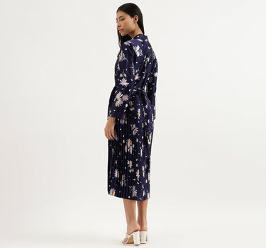 Collared Floral Print Dresses