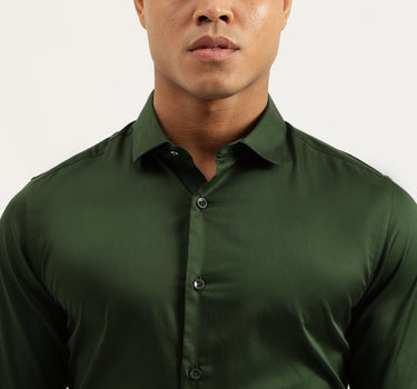 Slim Fit Cut Away Solid Shirts