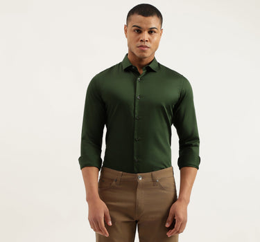 Slim Fit Cut Away Solid Shirts