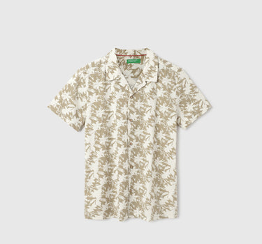 Regular Fit Spread Collar Botanical Print Shirts