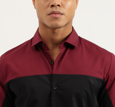 Slim Fit Cut Away Colorblock Shirts