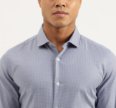 Slim Fit Cut Away Houndstooth Shirts