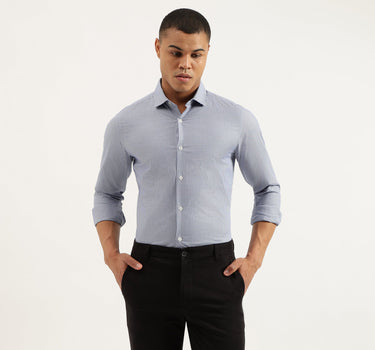 Slim Fit Cut Away Houndstooth Shirts