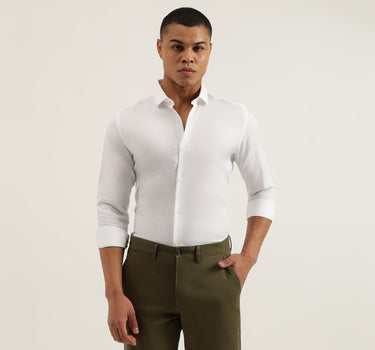 Slim Fit Cut Away Solid Shirts