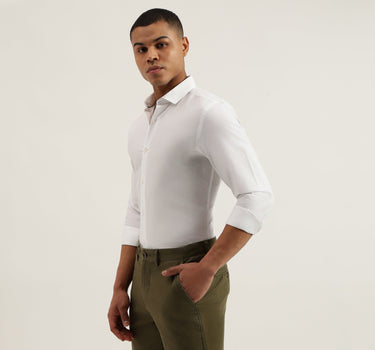 Slim Fit Cut Away Solid Shirts