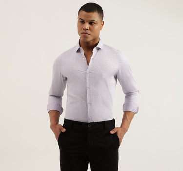 Slim Fit Cut Away Printed Shirts