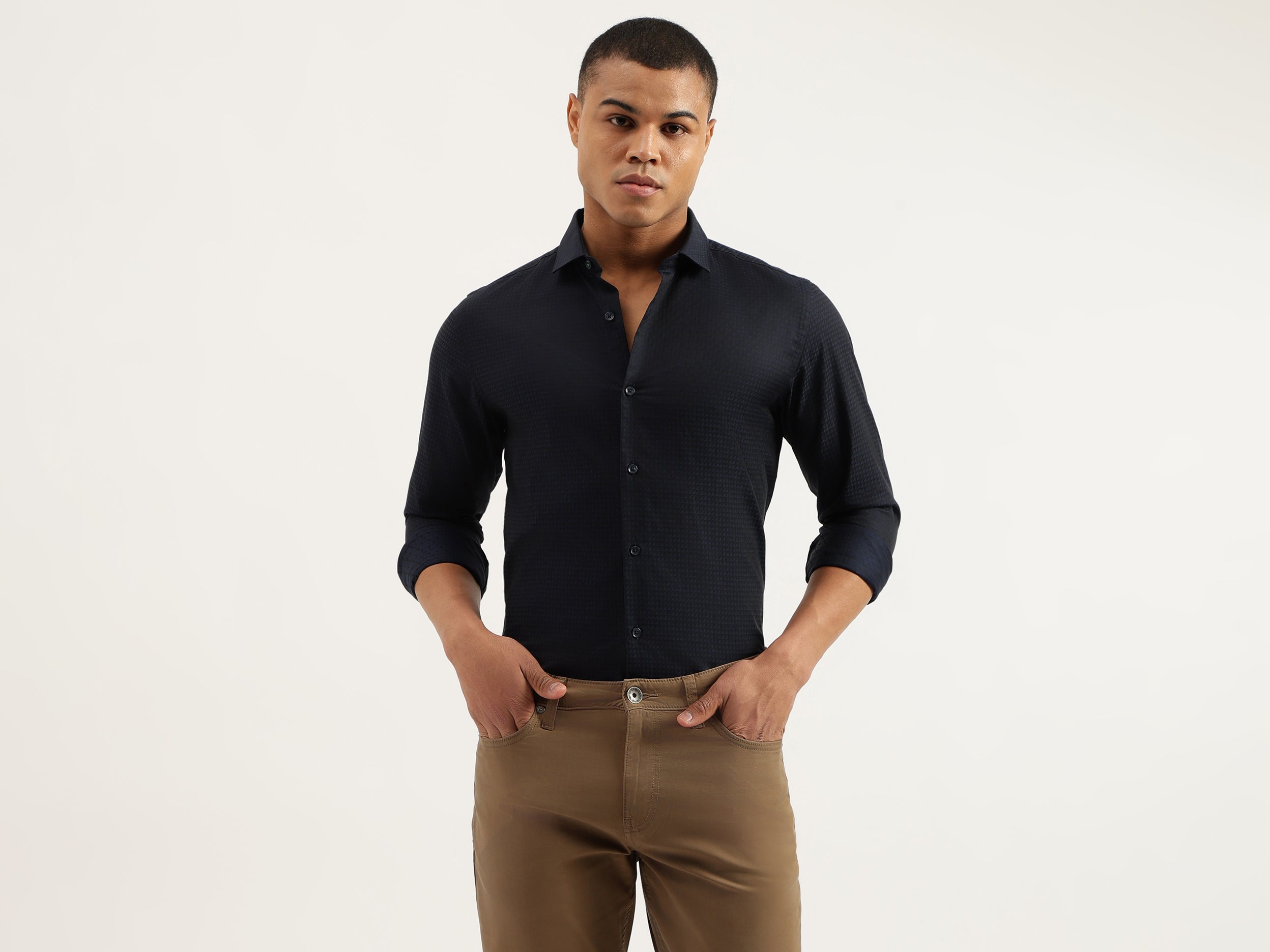 Slim Fit Cut Away Printed Shirts