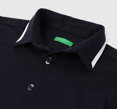 Regular Fit Spread Collar Solid Shirts