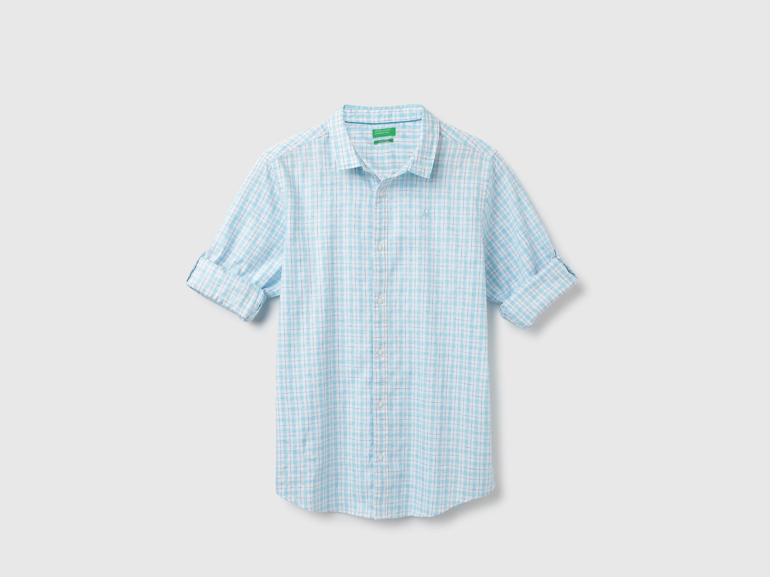 Regular Fit Spread Collar Checkered Shirts