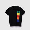 Boys Regular Fit Polo Neck Solid Top