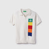 Boys Regular Fit Polo Neck Textured Top