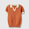 Boys Regular Fit Polo Neck Knitted Top