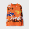 Boys Regular Fit Round Neck Typography Sweater