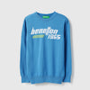 Boys Regular Fit Round Neck Typography Sweatshirt