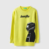 Boys Regular Fit Round Neck Graphic Print Sweater