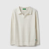 Boys Regular Fit Johny Collar Textured Sweater