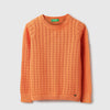 Regular Fit Round Neck Textured Sweater