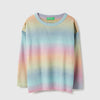 Girls Regular Fit Round Neck Tie & Dye Top