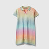 Girls Regular Fit Ombre Gradation Yarn Polo Dress