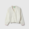 Girls Regular Fit V Neck Knitted Cardigan