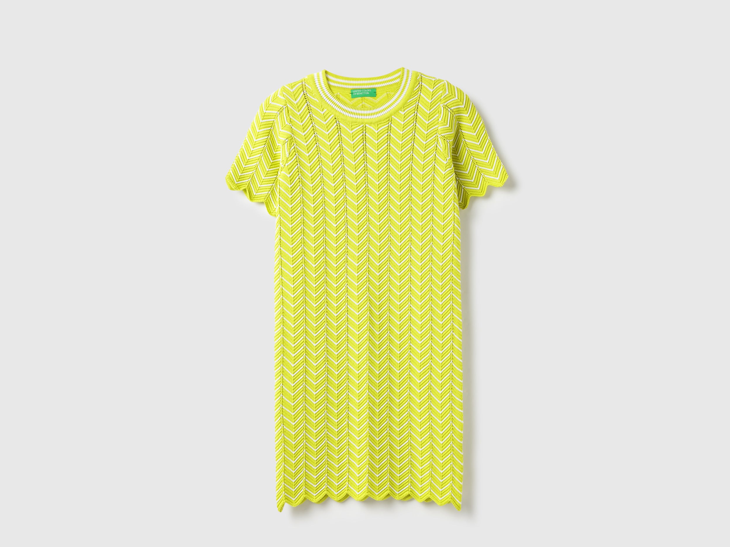 benetton knit dress United Colors of Benetton. Hooded mid-length knit dress