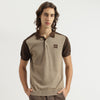 Men Regular Fit Textured Pique Polo T-Shirt