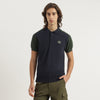 Men Regular Fit Textured Pique Polo T-Shirt