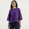 Women Round Neck Knitted Top