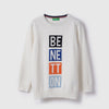 Boys Regular Fit Round Neck Typography Sweatshirt
