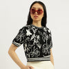 Round Neck Floral Print Top
