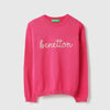 Girls Regular Fit Round Neck Pearl Sweatshirt