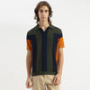 Men Relaxed Fit Johny Collar Striped Polo T-Shirt