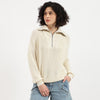 Women Spread Collar Textured Sweater