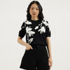 Women Round Neck Floral Print Top