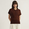 Women Polo Neck Solid Extended Sleeve T-Shirt