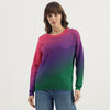 Women Round Neck Ombre Sweatshirt